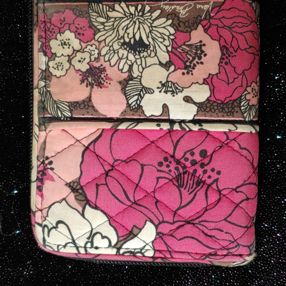 Vera Bradley Mocha Rouge Large Wallet - Picture 2 of 16